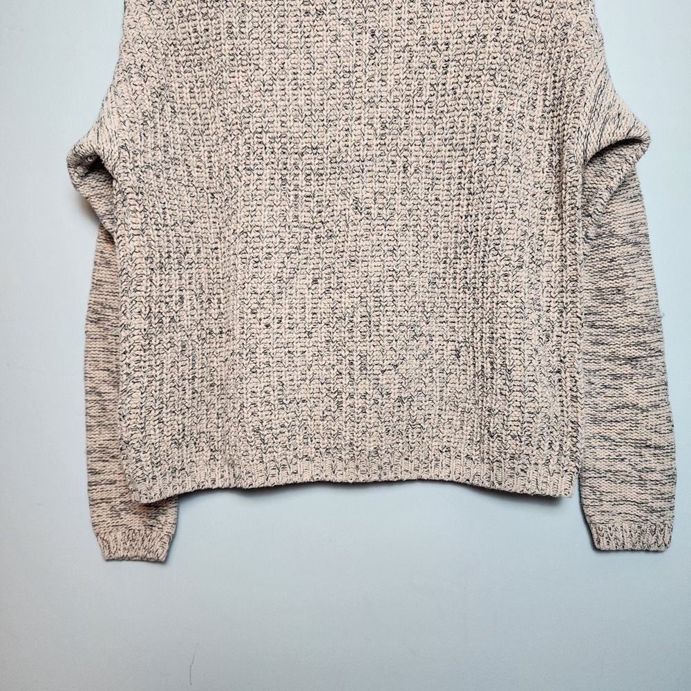 Forever 21 Marled Knit Crewneck Long Sleeve Pullover Sweater Pink Black Large - Picture 6 of 10